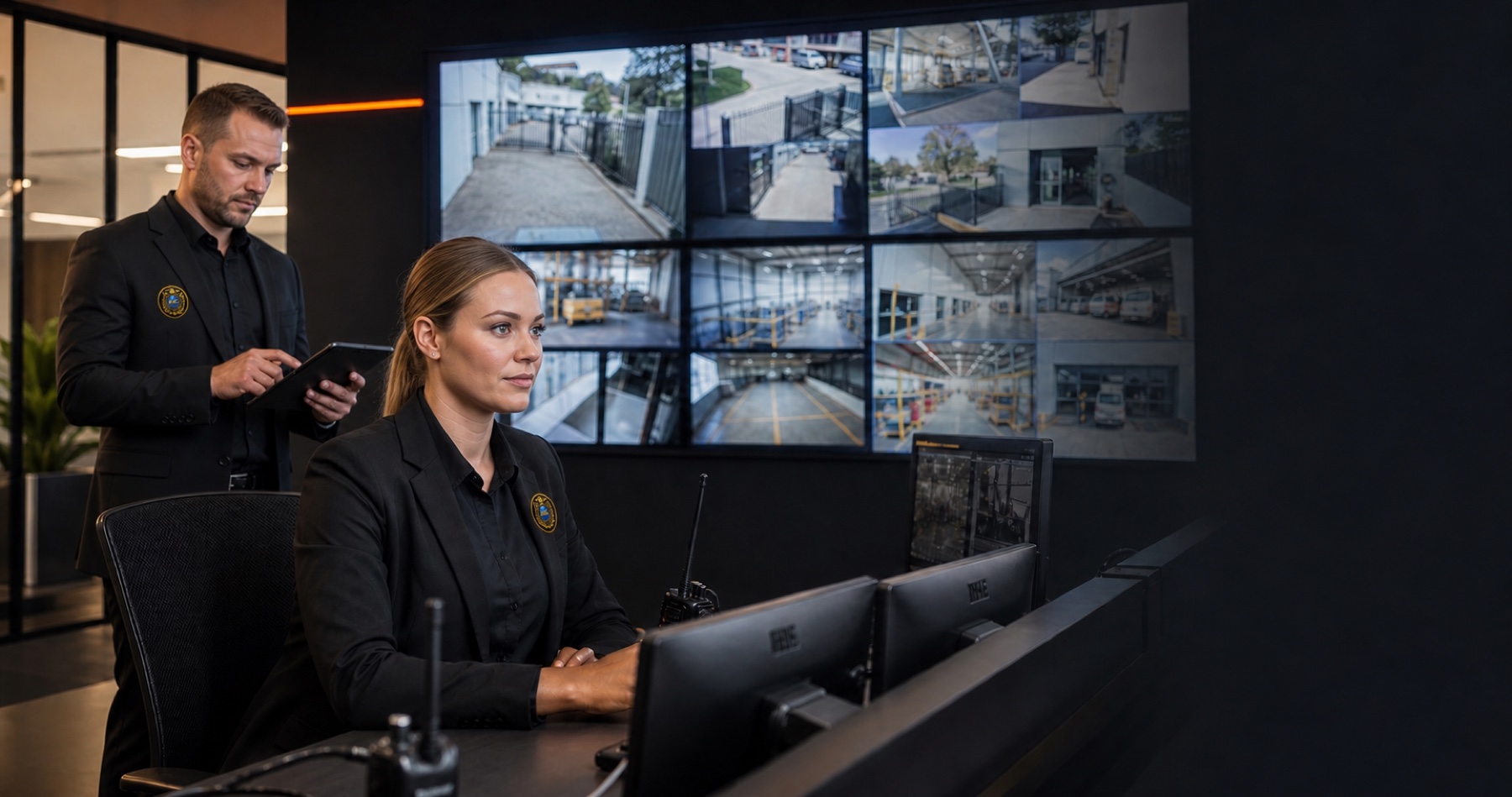 Professional CCTV security operations team